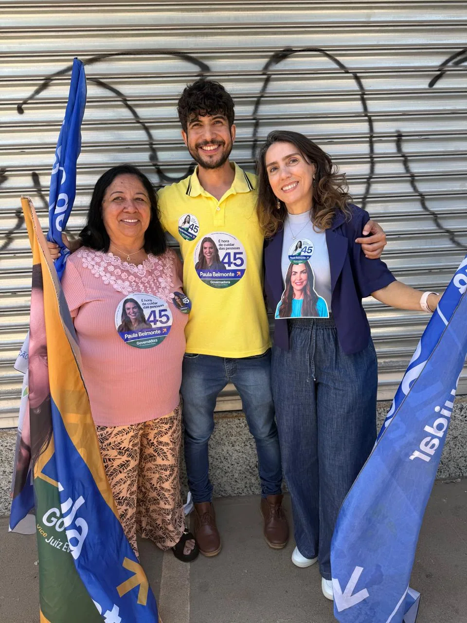 Benedito durante atividade de campanha nas ruas